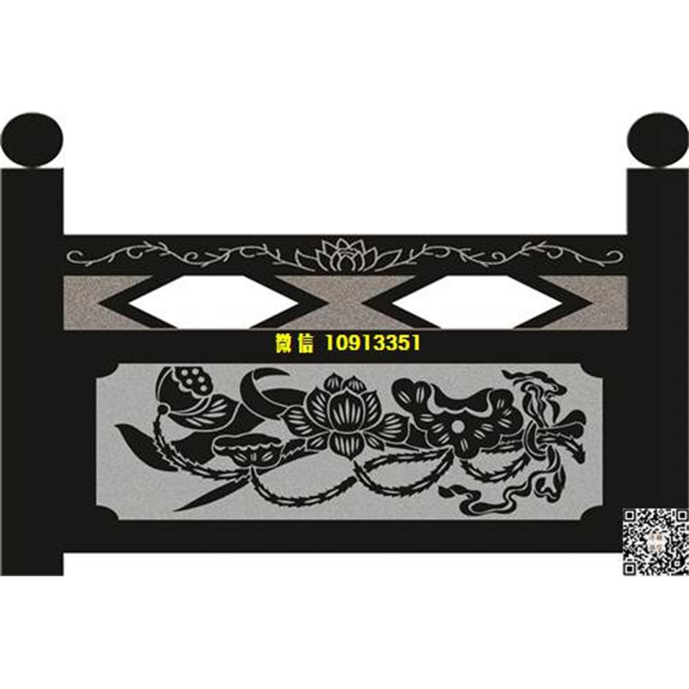 精雕图80荷花栏板精雕图线雕图线条图单线铣底图_电脑雕刻plt文泰矢量图精雕图浮雕图